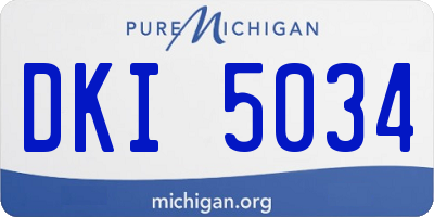 MI license plate DKI5034