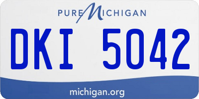 MI license plate DKI5042