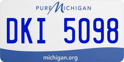 MI license plate DKI5098