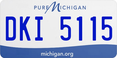 MI license plate DKI5115