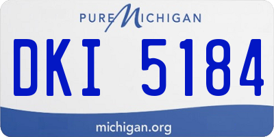 MI license plate DKI5184