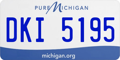 MI license plate DKI5195