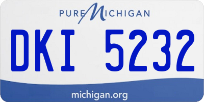 MI license plate DKI5232