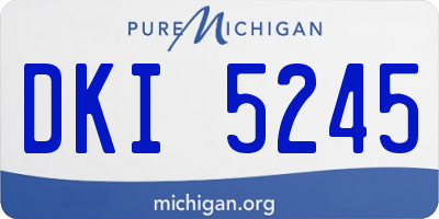 MI license plate DKI5245