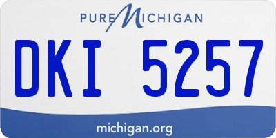 MI license plate DKI5257