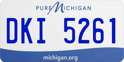 MI license plate DKI5261