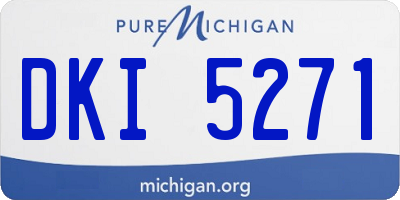 MI license plate DKI5271