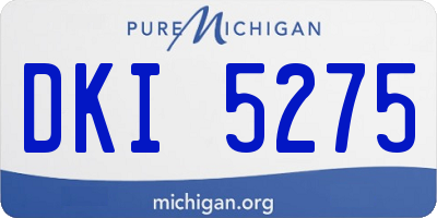 MI license plate DKI5275