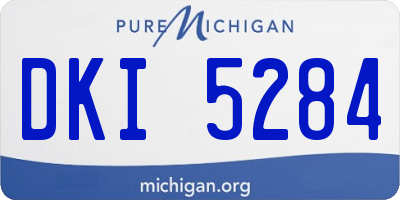 MI license plate DKI5284