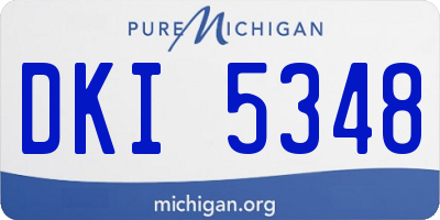 MI license plate DKI5348