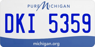 MI license plate DKI5359