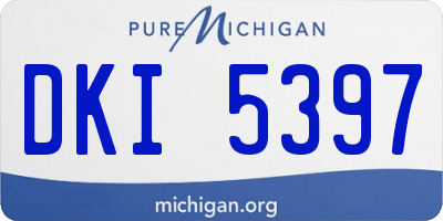 MI license plate DKI5397