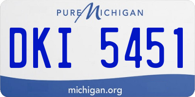 MI license plate DKI5451