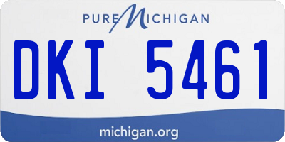 MI license plate DKI5461