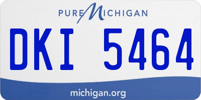 MI license plate DKI5464