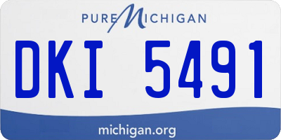MI license plate DKI5491