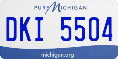 MI license plate DKI5504