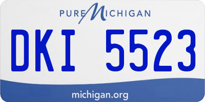MI license plate DKI5523