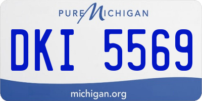 MI license plate DKI5569