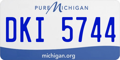 MI license plate DKI5744