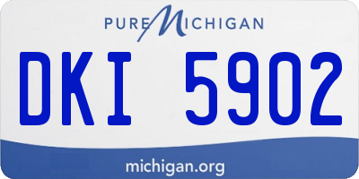 MI license plate DKI5902