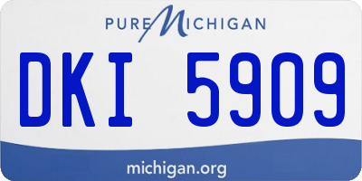 MI license plate DKI5909