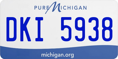 MI license plate DKI5938