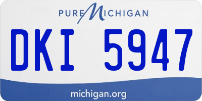 MI license plate DKI5947