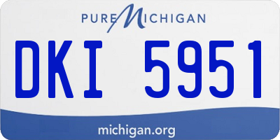 MI license plate DKI5951