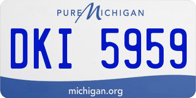 MI license plate DKI5959
