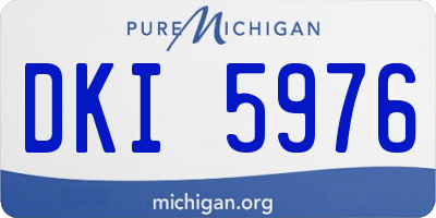 MI license plate DKI5976
