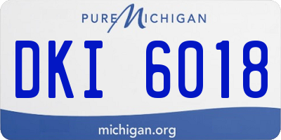 MI license plate DKI6018