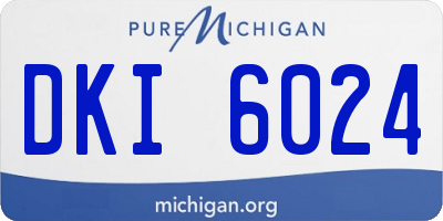 MI license plate DKI6024