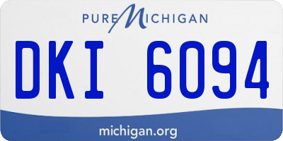 MI license plate DKI6094