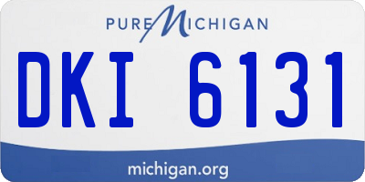 MI license plate DKI6131