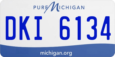 MI license plate DKI6134