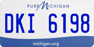 MI license plate DKI6198