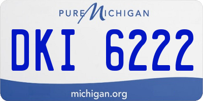 MI license plate DKI6222