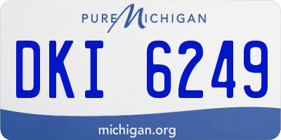 MI license plate DKI6249