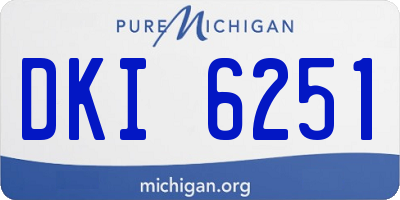 MI license plate DKI6251