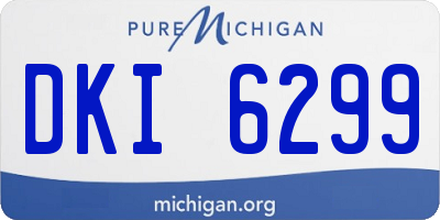 MI license plate DKI6299
