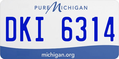 MI license plate DKI6314