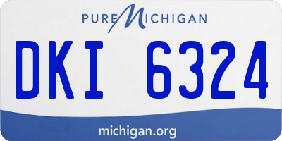MI license plate DKI6324