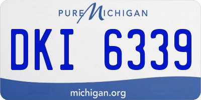 MI license plate DKI6339
