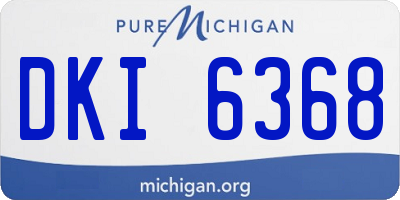 MI license plate DKI6368