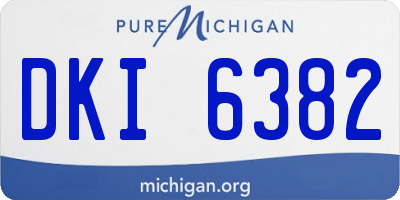 MI license plate DKI6382