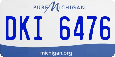 MI license plate DKI6476