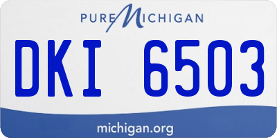 MI license plate DKI6503