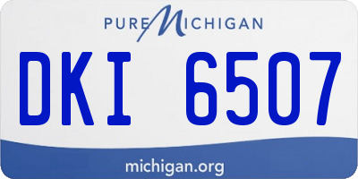 MI license plate DKI6507