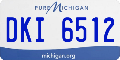 MI license plate DKI6512